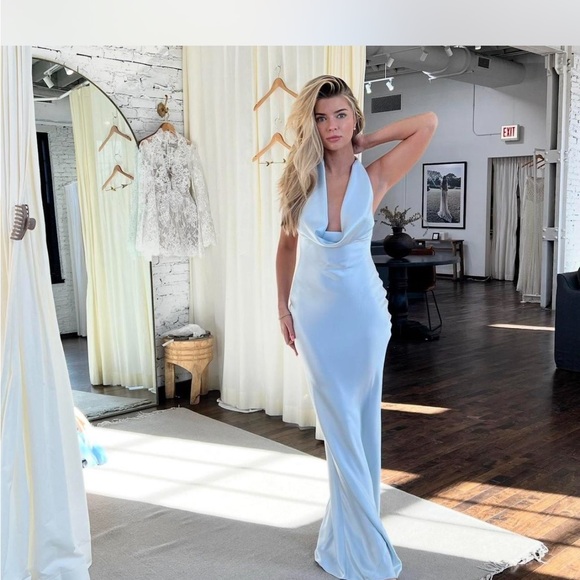 Grace Loves Lace Backless Dress in Soft Blue - Picture 6 of 6